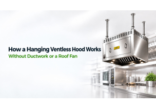 How a Hanging Ventless Hood Works Without Ductwork or a Roof Fan