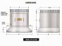 Hanging Ventless Wall-Mount Hood with Fire Suppression VH-36-OVW SHOP HOODS, VENTLESS HOODS, Hanging Ventless, 36 INCH INTERIOR