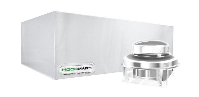 HoodMart Condensate Hood Type 2 - 11' x 48" EXSS011BCOND SHOP, COMMERCIAL HOOD PACKAGES, Type 2 & Condensate Hoods, Condensate Steam, Condensate Exhaust