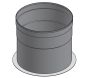 18" Diameter, Single Wall Grease Duct, Flange Collar Adapter - Start SWCK18-FCS SHOP, DUCTWORK, Single Wall Grease Duct Accessories, Single Wall 18” Diameter
