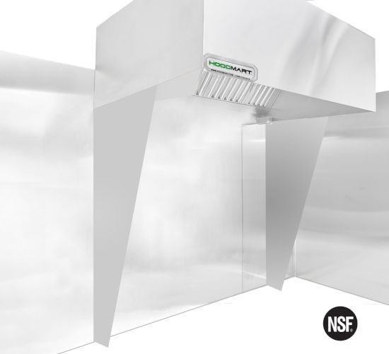 (Pair) Stainless Steel Side Curtains Full L/R -23" Top 78" High 20" Bottom SIDE_CURTAIN_FULL_PAIR SHOP HOODS, ACCESSORIES, SIDE CURTAINS, FULL PANELS (NON-INSULATED)