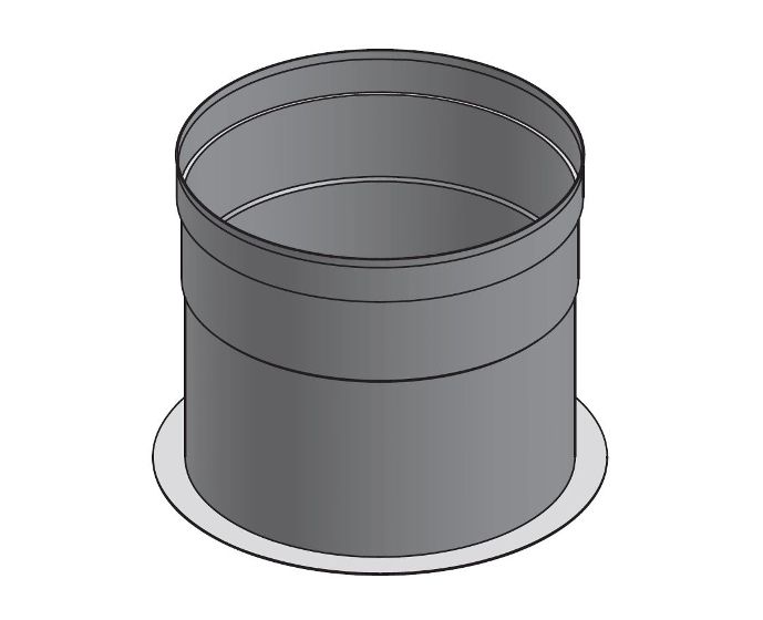 14" Diameter, Single Wall Grease Duct, Flange Collar Adapter - Start SWCK14-FCS SHOP HOODS, DUCTWORK, Single Wall Grease Duct Accessories, Single Wall 14” Diameter