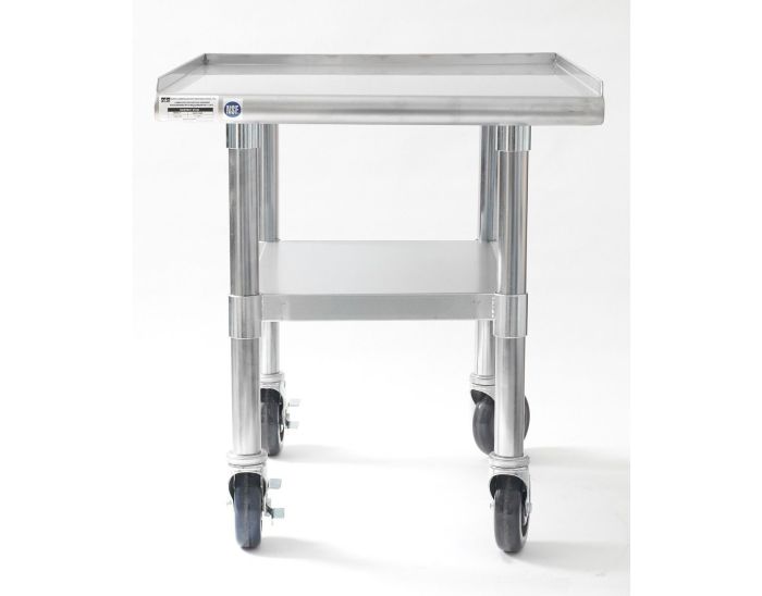 NAKS 24" x 27" 16 Gauge Stainless Steel Equipment Stand with Undershelf and Casters TABLE-24 SHOP, Equipment, Equipment Stands