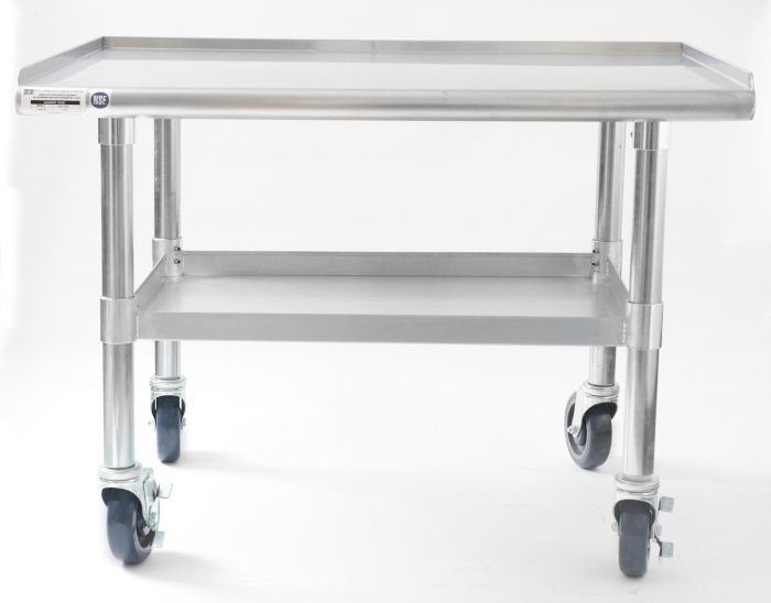 NAKS 36" x 27" 16 Gauge Stainless Steel Equipment Stand with Undershelf and Casters TABLE-36 SHOP, Equipment, Equipment Stands