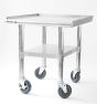 NAKS 24" x 27" 16 Gauge Stainless Steel Equipment Stand with Undershelf and Casters TABLE-24 SHOP, Equipment, Equipment Stands