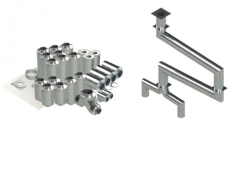 18"- Double Wall Kit, Zero Clearance, Two 12" Connections, Grease Duct, Four 90's, 50' Straight, Including No Weld Hood and Fan Connections