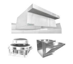 HOODMART TYPE 2 condensate Hood SYSTEM W/ PSP MAKE-UP AIR 5' x 48"