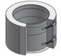 18" Diameter, Double Wall Reduced Clearance Grease Duct, Flange Collar Adapter - Start DWCK18-FCS-RC SHOP, DUCTWORK, Double Wall Reduced Clearance Grease Duct Accessories, Double Wall 18” Diameter