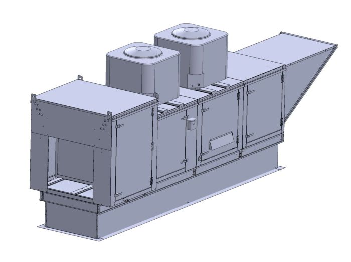 TK1 - 1PH (1850 cfm) - Direct Gas Fired Tempered Makeup Air Unit/DX TK1DD-DX-1PH SHOP HOODS, EXHAUST/SUPPLY FANS, Makeup Air Fans, Direct Gas Fired Heated Supply Air, Direct Gas Fired Tempered Makeup Air Unit / DX