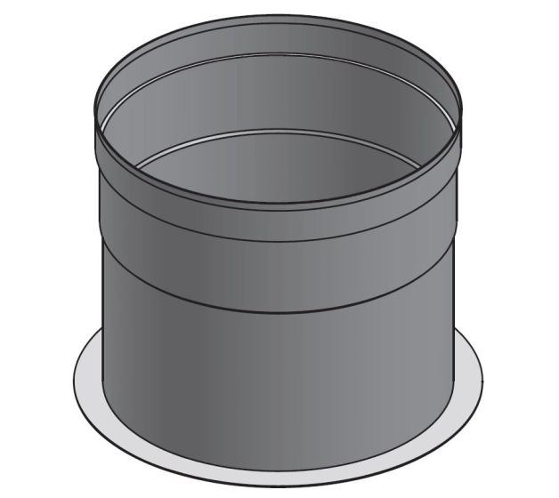 18" Diameter, Single Wall Grease Duct, Flange Collar Adapter - Start SWCK18-FCS SHOP, DUCTWORK, Single Wall Grease Duct Accessories, Single Wall 18” Diameter