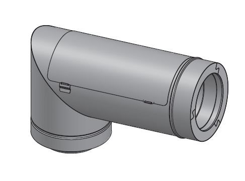 12" Diameter Grease Duct 87 Degree Elbow w/ Access Panel DWCK12-87EA-RC SHOP, DUCTWORK, Double Wall Reduced Clearance Grease Duct Accessories, Double Wall 12” Diameter