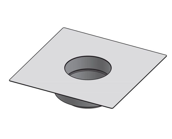 14" Diameter Grease Duct Fan Plate Adapter - End DWCK14-FPE:29X29-RC SHOP, DUCTWORK, Double Wall Reduced Clearance Grease Duct Accessories, Double Wall 14” Diameter