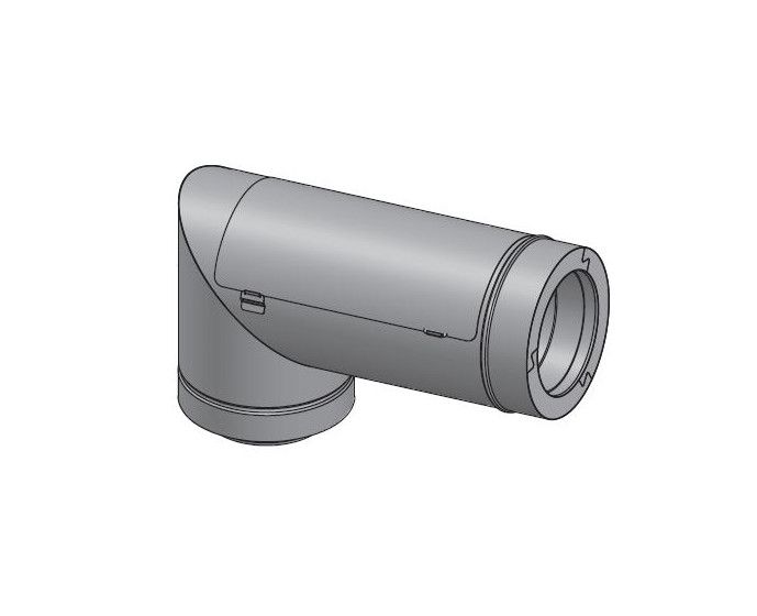 14" Diameter Grease Duct 87 Degree Elbow w/ Access Panel DWCK14-87EA-RC SHOP, DUCTWORK, Double Wall Reduced Clearance Grease Duct Accessories, Double Wall 14” Diameter