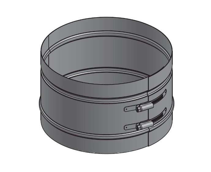 16" Diameter, Double Wall Reduced Clearance Grease Duct, Locking Band DWCK16-LB-RC SHOP, DUCTWORK, Double Wall Reduced Clearance Grease Duct Accessories, Double Wall 16” Diameter