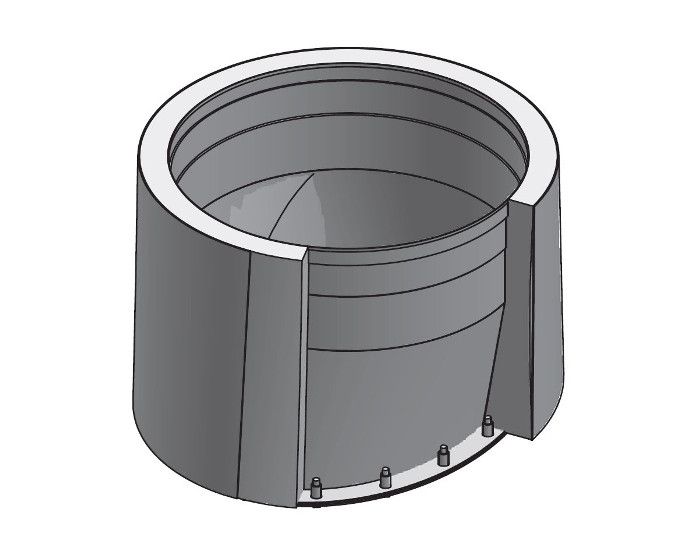 20" Diameter, Double Wall Reduced Clearance Grease Duct, No Weld Hood Adapter Oval - Start DWCK20-NWHO+1 SHOP, DUCTWORK, Double Wall Reduced Clearance Grease Duct Accessories, Double Wall 20” Diameter