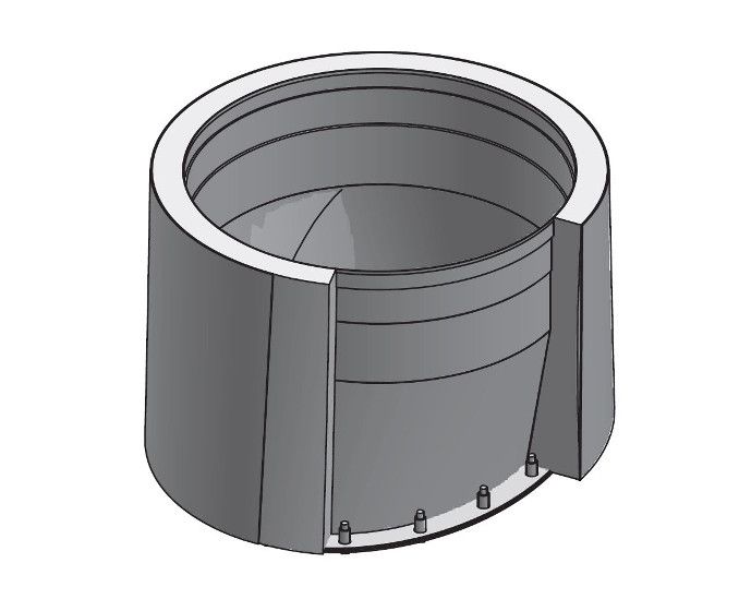 18" Diameter, Double Wall Zero Clearance Grease Duct, No Weld Hood Adapter Oval - Start DWCK18-NWHO-ZC SHOP HOODS, DUCTWORK, Double Wall Zero Clearance Grease Accessories, Double Wall 18” Diameter