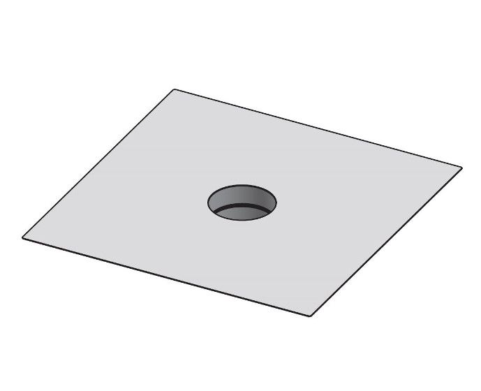 22" Diameter Grease Duct Fan Plate Adapter - End SW-NAKS-CK22-FPE:36x36 SHOP, DUCTWORK, Single Wall Grease Duct Accessories, Single Wall 22” Diameter