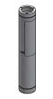 14" Diameter Grease Duct Inline Access Door Length DWCK14-IAD-ZC Double Wall 14” Diameter