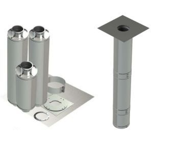 12" - Double Wall Kit, Zero Clearance, Grease Duct, 10' Straight, Including No Weld Hood and Fan Connections DWNAKS-ZC-KIT04 Double Wall Kit - Straight Duct