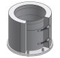 12" Diameter Grease Duct No Weld Hood Adapter - Start DWCK12-NWHA-RC SHOP, DUCTWORK, Double Wall Reduced Clearance Grease Duct Accessories, Double Wall 12” Diameter