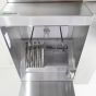 Restaurant Hood w/(BRP) Back Return Plenum Makeup-Air 8'x48" 0848HBMBRP SHOP HOODS, HOODS ONLY, Makeup Air Hoods, Back Return Plenum (BRP)