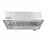 HoodMart Restaurant Low Proximity Backshelf Hood System 15' x 23" EXSS015BBSV SHOP HOODS, COMMERCIAL HOOD PACKAGES, Exhaust Hood Packages, Low Proximity BackShelf Hood Packages