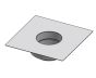 18" Diameter Grease Duct Fan Plate Adapter - End DWCK18-FPE:36X36-RC SHOP, DUCTWORK, Double Wall Reduced Clearance Grease Duct Accessories, Double Wall 18” Diameter