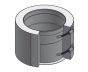 10" Diameter, Double Wall Reduced Clearance Grease Duct, Flange Collar Adapter - Start DWCK10-FCS-RC SHOP, DUCTWORK, Double Wall Reduced Clearance Grease Duct Accessories, Double Wall 10” Diameter