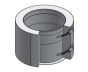 12" Diameter, Double Wall Reduced Clearance Grease Duct, Flange Collar Adapter - Start DWCK12-FCS-RC SHOP, DUCTWORK, Double Wall Reduced Clearance Grease Duct Accessories, Double Wall 12” Diameter