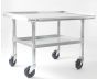 NAKS 48" x 27" 18 Gauge Stainless Steel Equipment Stand with Undershelf and Casters STAND-4827 SHOP, Equipment, Equipment Stands