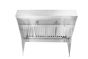 HoodMart Low Ceiling Sloped Front Exhaust Hood System - 17' x 48" EXH0017LB SHOP HOODS, COMMERCIAL HOOD PACKAGES, Exhaust Hood Packages, Low Ceiling Sloped Front Exhaust Hood Packages