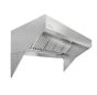 HoodMart Low Ceiling Sloped Front Exhaust Hood System - 19' x 48" EXH0019LB SHOP HOODS, COMMERCIAL HOOD PACKAGES, Exhaust Hood Packages, Low Ceiling Sloped Front Exhaust Hood Packages