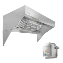 Kitchen Low Ceiling Sloped Front Exhaust Hood System package 4ft X