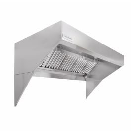 Low Ceiling Sloped Front Wall Canopy Hood w/Makeup Air 4'x48"