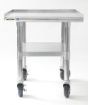 NAKS 24" x 27" 18 Gauge Stainless Steel Equipment Stand with Undershelf and Casters STAND-2427 SHOP HOODS, Equipment, Equipment Stands