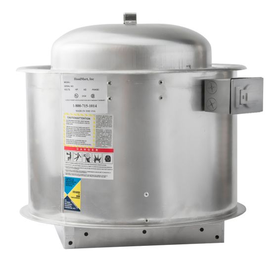 High Speed Direct Drive Exhaust Fan 500 CFM, 1337 RPM, 1 PH w/ Var. Speed Control 10D-500-FF SHOP HOODS, EXHAUST/SUPPLY FANS, Exhaust Fans, Restaurant Exhaust Fans Upblast Grease Rated, Centrifugal Upblast Direct Drive Exhaust Fan