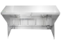 HoodMart Restaurant Hood System w/ Eco Make-Up Air 15’ x 48” 2015-DB SHOP HOODS, Economy Short Cycle Makeup Air (IPS), Standard Short Cycle IPS