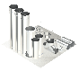 20"- Single Wall Kit,Two 14" Connections, Grease Duct, 10' Straight, Including No Weld Hood and Fan Connections SWNAKS-KIT16 SHOP HOODS, DUCTWORK, Single Wall Grease Duct Kits, Single Wall Kit - Straight w/ Pant Leg