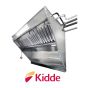 Hoodmart Stainless Steel Integrated Exhaust Low Box Concession Hood System w/Kidde Fire Suppression - 8' x 40" LBOX-AV8C-KF SHOP HOODS, COMMERCIAL HOOD PACKAGES, Food Truck Hood Packages, All-in-One Exhaust Hood and Fan System w/ Fire Suppression, New LBOX-AV Integrated Food Truck/ Concession Pkg w/ Kidde Fire Suppression