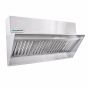 Restaurant Low Proximity Backshelf Hood 17' x 23" 1723SSBBSV SHOP, HOODS ONLY, Exhaust Hoods, Low Proximity Backshelf hood