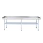 NAKS 30" x 72" 18 Gauge Stainless Steel Equipment Stand with Undershelf STAND-3072 SHOP, Equipment Stands