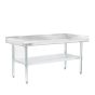 NAKS 24" x 60" 18 Gauge Stainless Steel Equipment Stand with Undershelf STAND-2460 SHOP HOODS, Equipment, Equipment Stands