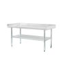 NAKS 24" x 60" 18 Gauge Stainless Steel Equipment Stand with Undershelf STAND-2460 SHOP HOODS, Equipment, Equipment Stands