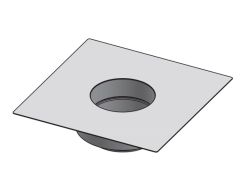 18" Diameter, Double Wall Zero Clearance Grease Duct, Fan Plate Adapter - End