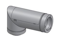 12" Diameter, Double Wall Zero Clearance Grease Duct, 87 Degree Elbow w/ Access Panel