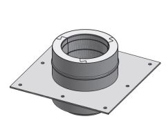 10" Diameter, Double Wall Reduced Clearance Grease Duct, Anchor Plate Support