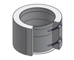 10" Diameter, Double Wall Reduced Clearance Grease Duct, Flange Collar Adapter - Start