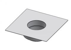 22" Diameter, Double Wall Reduced Clearance Grease Duct, Fan Plate Adapter - End