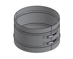 12" Diameter, Double Wall Zero Clearance Grease Duct, Locking Band