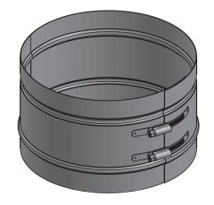14" Diameter, Double Wall Reduced Clearance Grease Duct, Locking Band